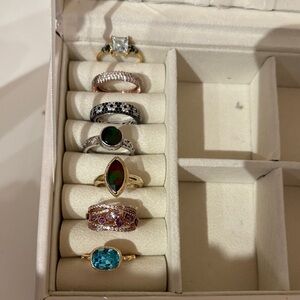 Sterling Silver 925 Rings - 7 pieces